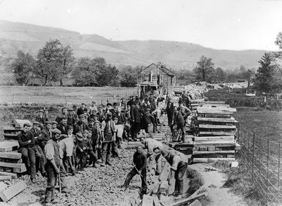 Construction of the Lynton and Barnstable Railway, c.1890-98 by English Photographer
